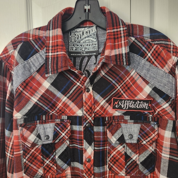 Mens Affliction Large long sleeve shirt - Picture 1 of 11